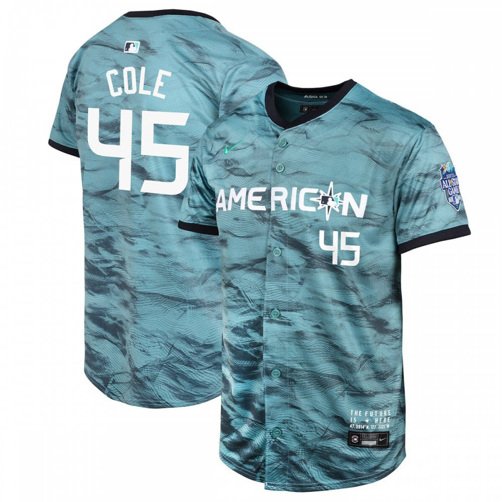 Gerrit Cole American League Youth 2023 MLB All-Star Game Limited Player Jersey - Teal-Pro Kit Vault | Brand New 26/27 Sports Jerseys